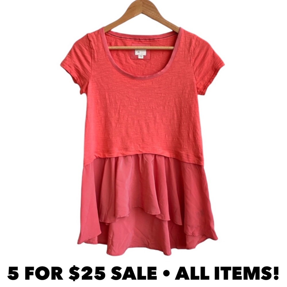 Anthropologie Peplum Swing Top